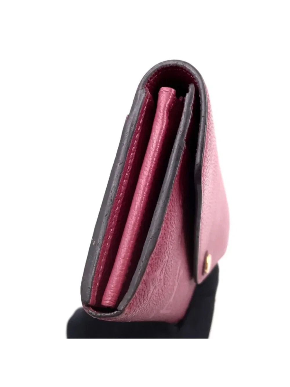 Louis Vuitton Portefeuille Sarah Monogram Empreinte Leather Pink Wallet Gold